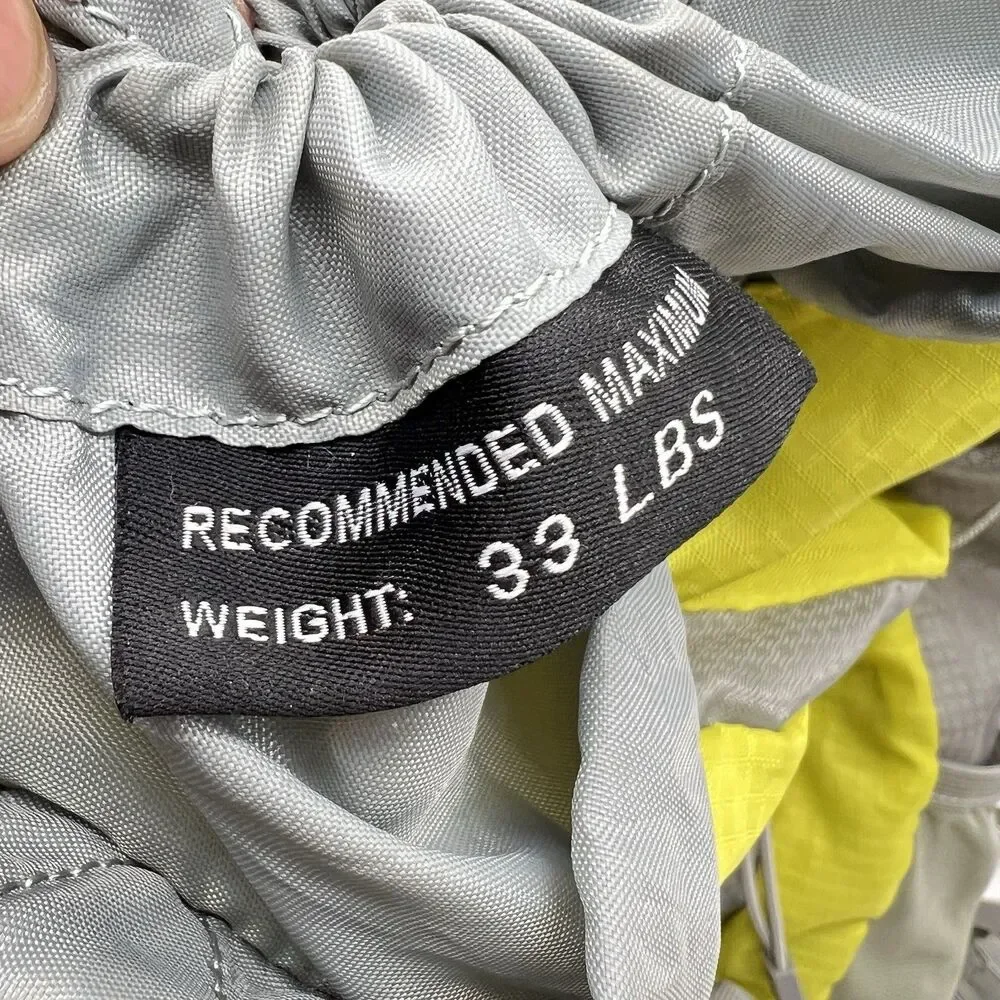 Hiking Backpack W/Rain Cove 32L Yellow Gray Outdoor Camping Trail   Wudz Togo 32